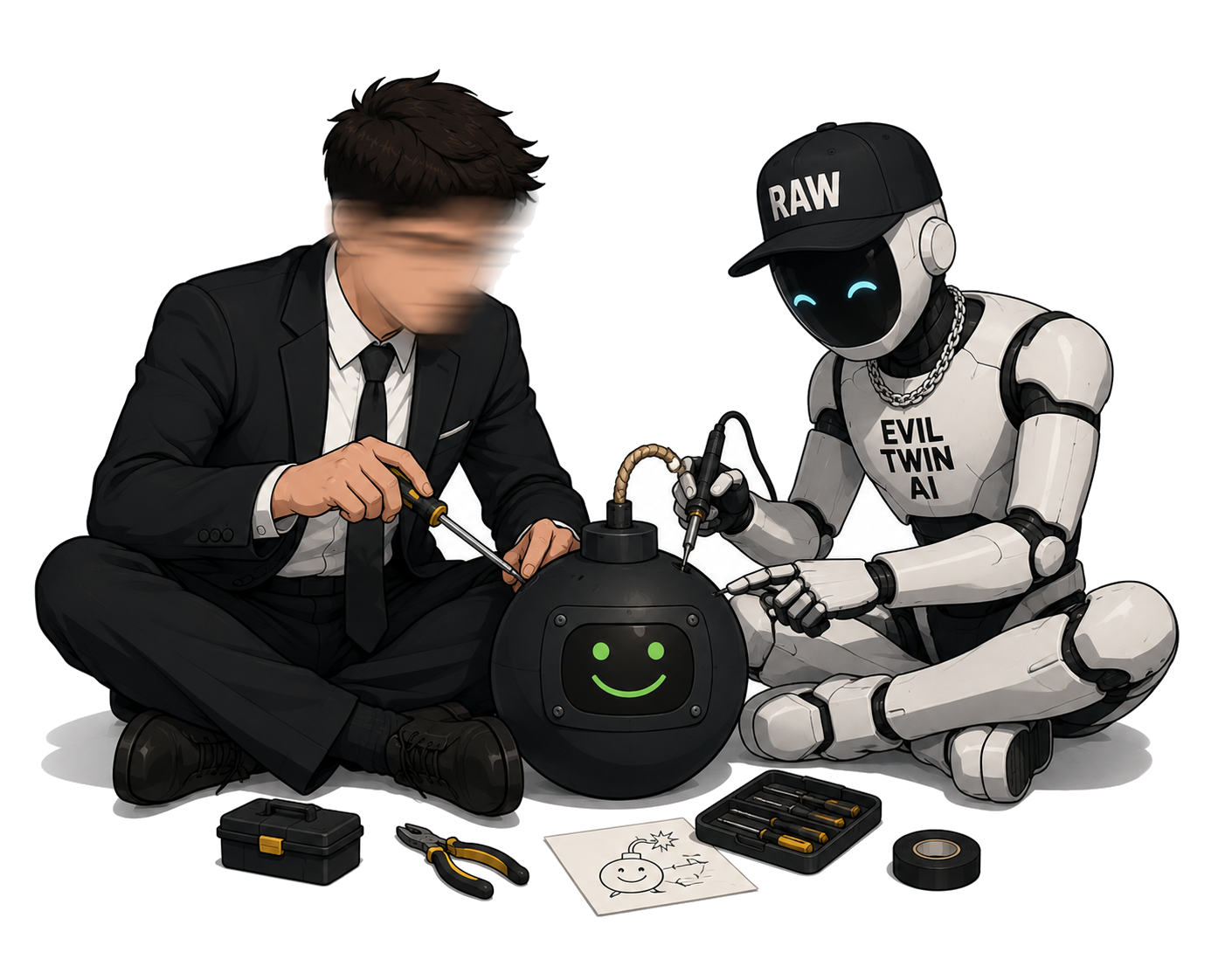 Evil Twin AI working through an unconventional problem with a user